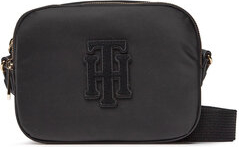 Czarna torebka Tommy Hilfiger matowa w młodzieżowym stylu średnia