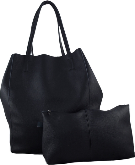 Czarna torebka TrendyTorebki w stylu glamour duża matowa