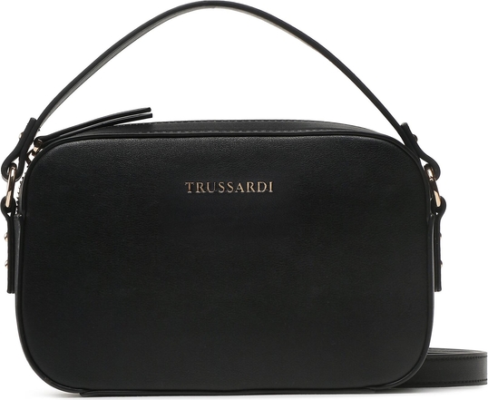 Czarna torebka Trussardi średnia w stylu casual