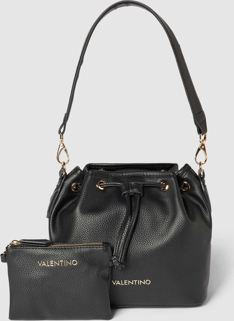 Czarna torebka Valentino Bags na ramię matowa ze skóry
