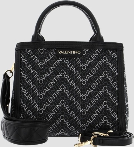 Czarna torebka Valentino by Mario Valentino matowa w stylu glamour średnia