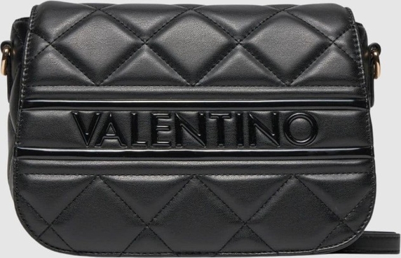 Czarna torebka Valentino by Mario Valentino w młodzieżowym stylu lakierowana na ramię