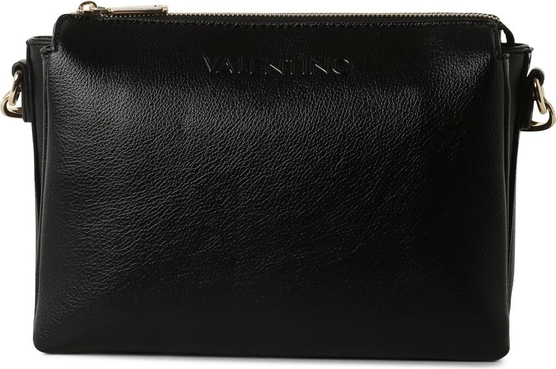 Czarna torebka Valentino w wakacyjnym stylu średnia ze skóry