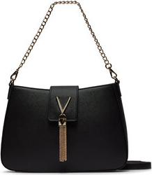 Czarna torebka Valentino z frędzlami w stylu casual średnia