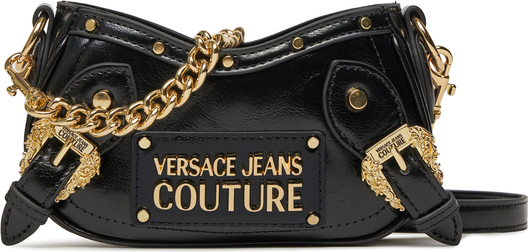 Czarna torebka Versace Jeans w młodzieżowym stylu na ramię matowa