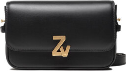 Czarna torebka Zadig & Voltaire na ramię w młodzieżowym stylu średnia