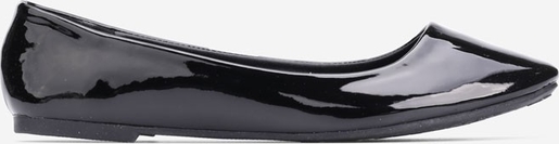 Czarne baleriny Yourshoes w stylu casual ze skóry ekologicznej