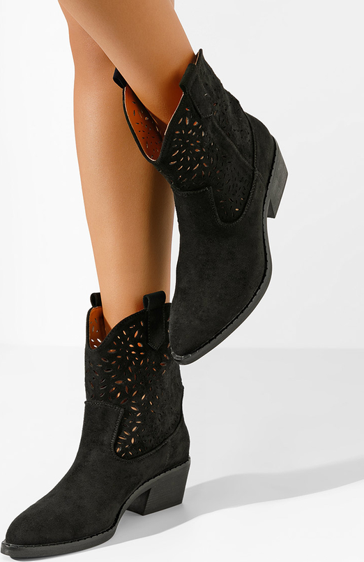Czarne botki Zapatos w stylu casual na obcasie
