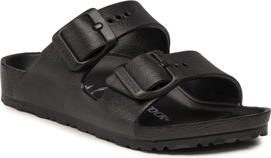 Czarne buty dziecięce letnie Birkenstock dla dziewczynek na rzepy
