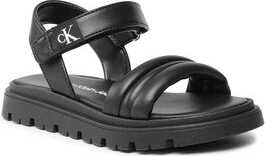 Czarne buty dziecięce letnie Calvin Klein na rzepy