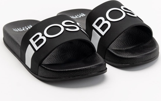 Czarne buty dziecięce letnie Hugo Boss dla chłopców