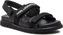 Czarne buty dziecięce letnie Karl Lagerfeld na rzepy