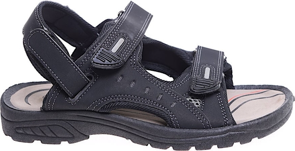 Czarne buty dziecięce letnie Pantofelek24 na rzepy dla chłopców