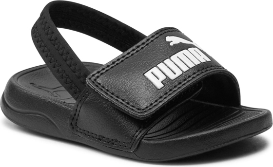 Czarne buty dziecięce letnie Puma na rzepy