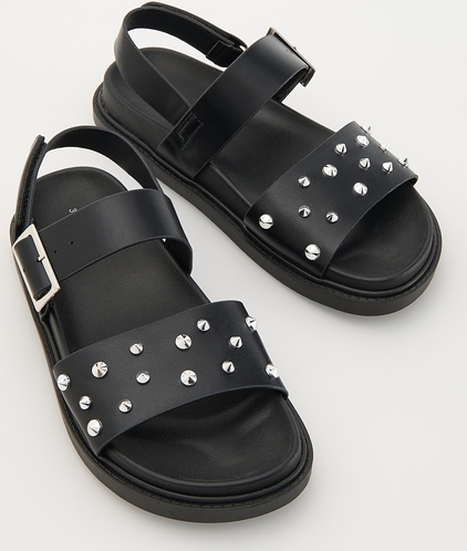Czarne buty dziecięce letnie Reserved na rzepy