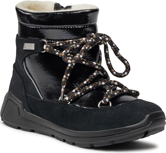 Czarne buty dziecięce zimowe Bartek