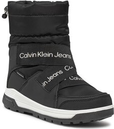 Czarne buty dziecięce zimowe Calvin Klein