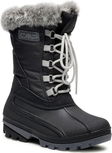Czarne buty dziecięce zimowe CMP sznurowane