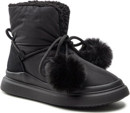 Czarne buty dziecięce zimowe DeeZee sznurowane