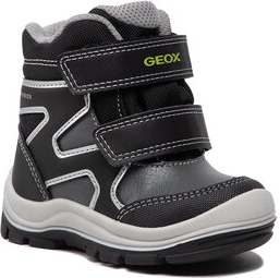 Czarne buty dziecięce zimowe Geox