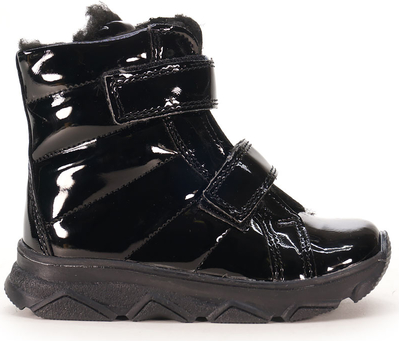 Czarne buty dziecięce zimowe Kornecki