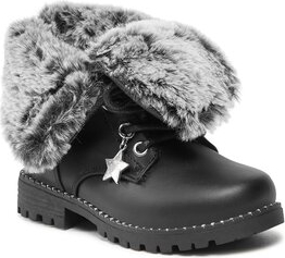 Czarne buty dziecięce zimowe Mayoral sznurowane