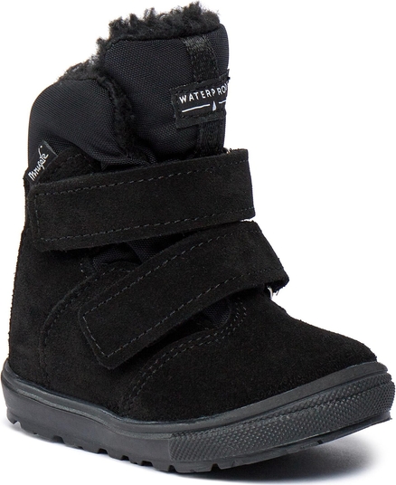 Czarne buty dziecięce zimowe Mrugała