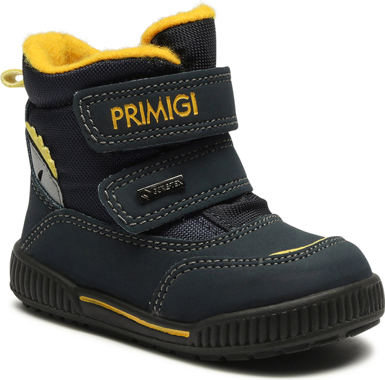 Czarne buty dziecięce zimowe Primigi na rzepy z goretexu