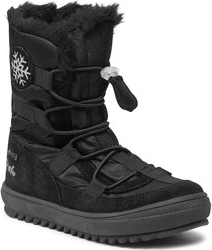 Czarne buty dziecięce zimowe Primigi sznurowane