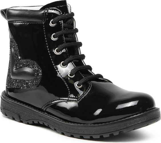 Czarne buty dziecięce zimowe Primigi sznurowane