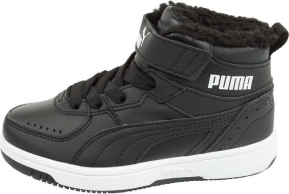 Czarne buty dziecięce zimowe Puma sznurowane