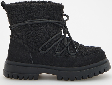 Czarne buty dziecięce zimowe Reserved