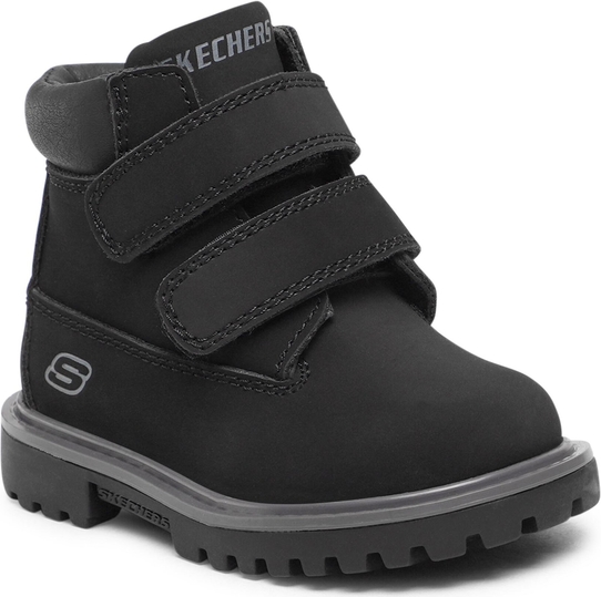 Czarne buty dziecięce zimowe Skechers