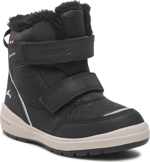 Czarne buty dziecięce zimowe Viking