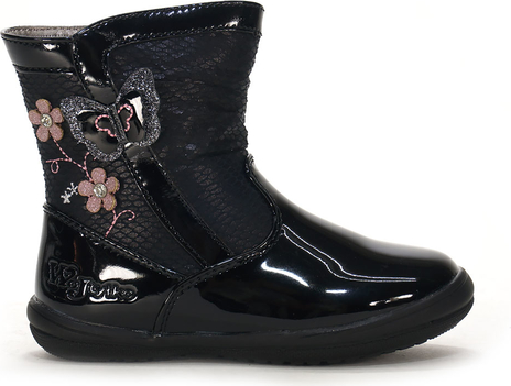 Czarne buty dziecięce zimowe Wojtyłko na zamek