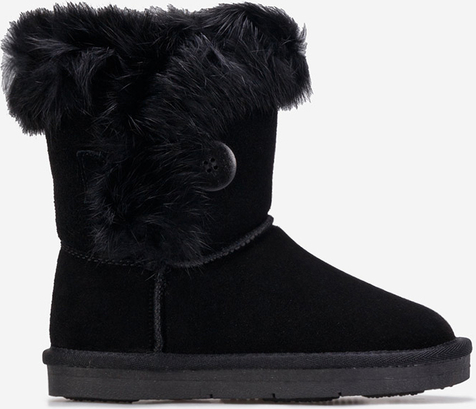 Czarne buty dziecięce zimowe Zapatos
