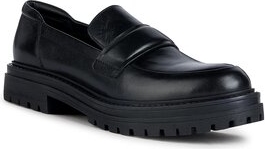 Czarne buty Geox z płaską podeszwą