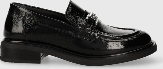Czarne buty Karl Lagerfeld z płaską podeszwą