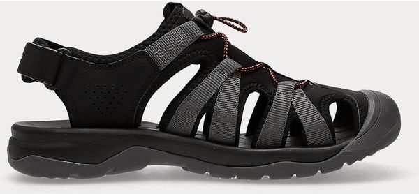Czarne buty letnie męskie 4F w sportowym stylu sznurowane
