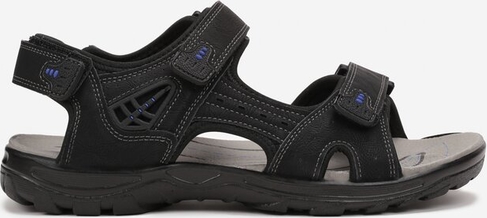 Czarne buty letnie męskie born2be w sportowym stylu na rzepy