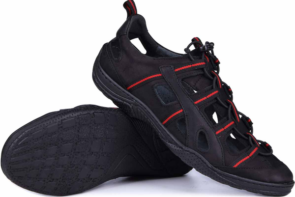 Czarne buty letnie męskie butyolivier.pl w sportowym stylu