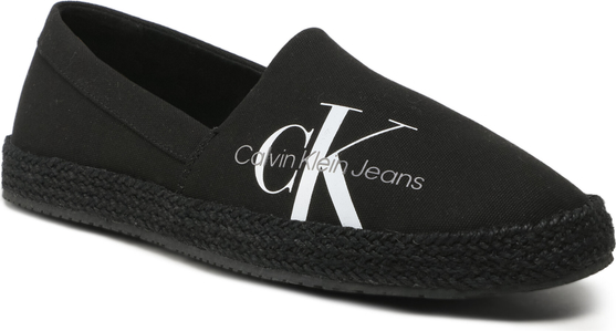 Czarne buty letnie męskie Calvin Klein w stylu casual z tkaniny