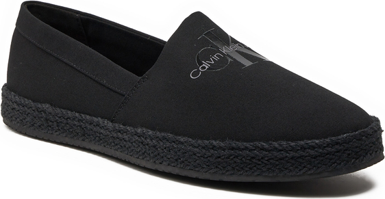 Czarne buty letnie męskie Calvin Klein z tkaniny w stylu casual