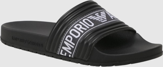 Czarne buty letnie męskie Emporio Armani w sportowym stylu