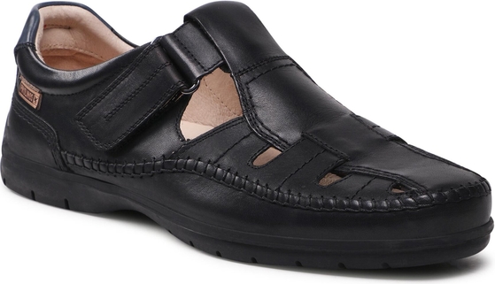 Czarne buty letnie męskie PIKOLINOS na rzepy
