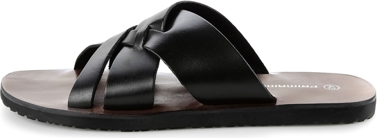 Czarne buty letnie męskie Prima Moda ze skóry