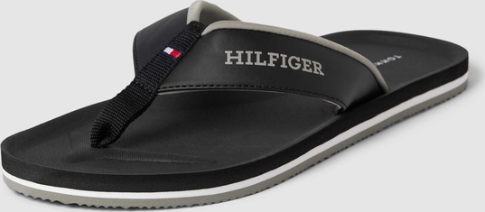 Czarne buty letnie męskie Tommy Hilfiger w stylu casual
