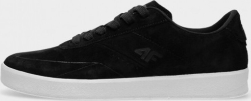 Czarne buty sportowe 4F sznurowane z nubuku w sportowym stylu