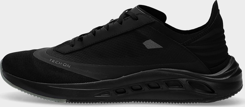 Czarne buty sportowe 4F w sportowym stylu sznurowane