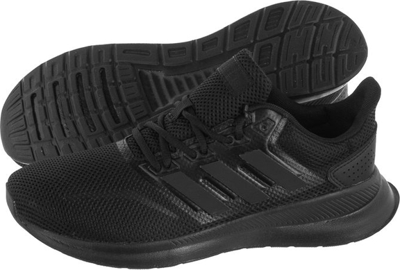 Czarne buty sportowe Adidas na koturnie sznurowane